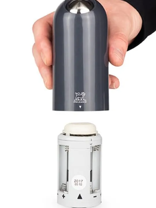 Peugeot Saveurs Alaska duo de moulins à poivre et à sel électriques en abs couleur quartz 17 cm -> Duos Et Combi 2 En 1|Moulins À Sel Et Salières