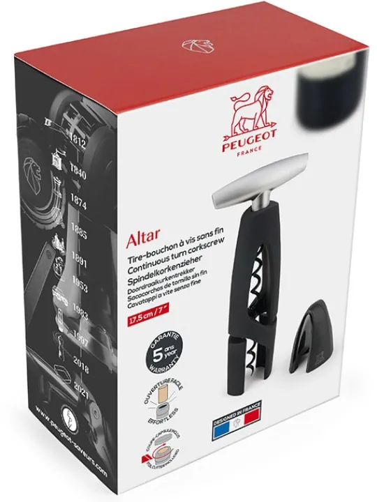 Peugeot Saveurs Altar Tire-bouchon à vis sans fin couleur avec coupe-capsule 17 cm - 7" -> Idées Cadeaux -50€|Tire-bouchons
