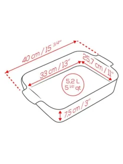 Peugeot Saveurs Appolia plat four céramique rectangle 40 cm - 16" -> Envie De Saveurs