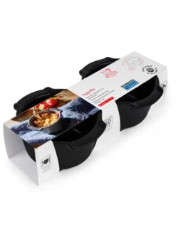 Peugeot Saveurs Appolia Duo de ramequins en céramique 20cl, noir satin -><noscript><img width=