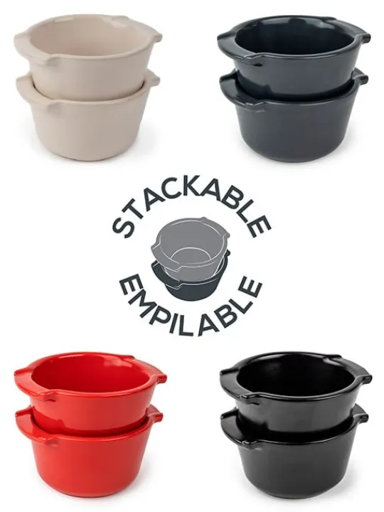 Peugeot Saveurs Appolia Duo de ramequins en céramique 20cl, ecru -> Idées Cadeaux -50€|Envie De Saveurs