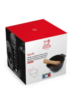 Peugeot Saveurs Appolia Mortier en céramique ardoise et pilon en hêtre -><noscript><img width=