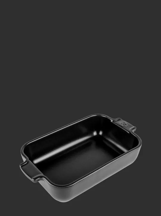 Peugeot Saveurs Appolia Plat four céramique individuel rectangle noir satin 22 cm -> Idées Cadeaux -50€|Plats Individuels