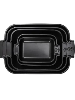 Peugeot Saveurs Appolia Plat four céramique rectangle noir satin 25 cm - 10in -><noscript><img width=