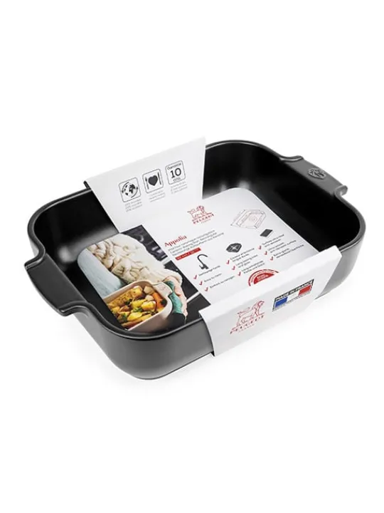 Peugeot Saveurs Appolia Plat four céramique rectangle noir satin 32 cm - 12.5in -> Idées Cadeaux -50€|Envie De Couleurs