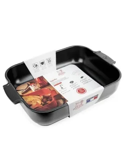 Peugeot Saveurs Appolia Plat four céramique rectangle noir satin 40 cm - 15.75in -><noscript><img width=