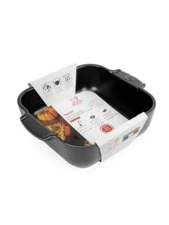 Peugeot Saveurs Appolia Plat four céramique carré noir satin 21 cm - 8.25in -><noscript><img width=