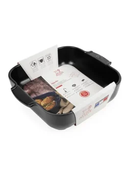 Peugeot Saveurs Appolia Plat four céramique carré noir satin 28 cm - 11in -><noscript><img width=