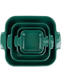 Peugeot Saveurs Appolia Plat four céramique individuel carré vert forêt 18 cm -><noscript><img width=