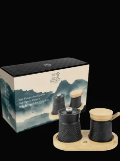Peugeot Saveurs Bali palais des épices Moulin à poivre bali fonte noir et sa coupelle à sel en coffret cadeau -> Coffrets Cadeaux|Envie De Design