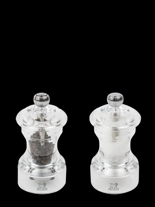 Peugeot Saveurs Bistro Duo de moulins à poivre et à sel manuels en acryl 10 cm - 4in -> Duos Et Combi 2 En 1|Moulins À Poivre