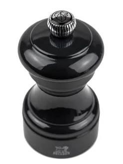 Peugeot Saveurs Bistro Moulin à poivre manuel en bois laqué, noir, 10 cm - 4" -><noscript><img width=