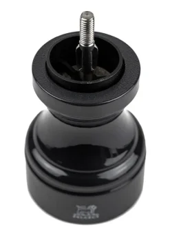 Peugeot Saveurs Bistro Moulin à poivre manuel en bois laqué, noir, 10 cm - 4" -><noscript><img width=
