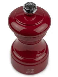 Peugeot Saveurs Bistro Moulin à poivre manuel en bois laqué, rouge passion, 10 cm - 4" -><noscript><img width=
