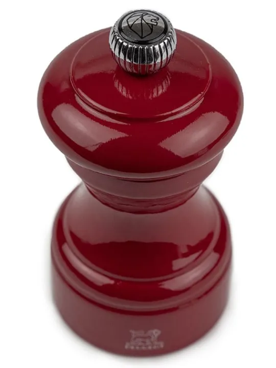 Peugeot Saveurs Bistro Moulin à poivre manuel en bois laqué, rouge passion, 10 cm - 4" -> Envie De Couleurs|Moulins À Poivre