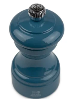 Peugeot Saveurs Bistro Moulin à poivre manuel en bois laqué, bleu pacifique, 10 cm - 4" -><noscript><img width=