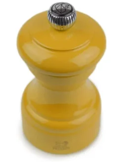 Peugeot Saveurs Bistro Moulin à poivre manuel en bois laqué, safran, 10 cm - 4in. -><noscript><img width=