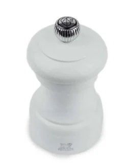 Peugeot Saveurs Bistro Moulin à poivre manuel en bois laqué, gris perle 10 cm - 4in. -><noscript><img width=