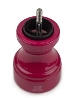 Peugeot Saveurs Bistro Moulin à poivre manuel en bois laqué, rose bonbon, 10 cm - 4" -><noscript><img width=
