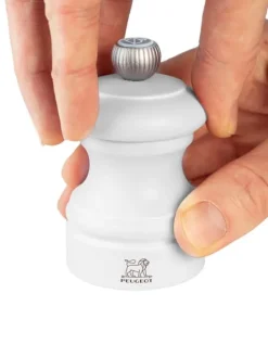 Peugeot Saveurs Bistro Moulin à sel manuel en bois, blanc, 8 cm - 3" -><noscript><img width=