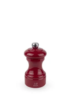 Peugeot Saveurs Bistro Moulin à sel manuel en bois laqué, rouge passion, 10 cm - 4" -> Envie De Couleurs|Moulins À Sel Et Salières