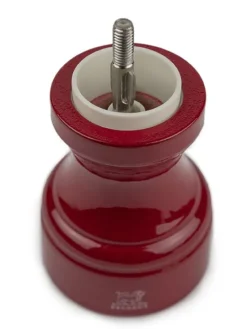 Peugeot Saveurs Bistro Moulin à sel manuel en bois laqué, rouge passion, 10 cm - 4" -><noscript><img width=
