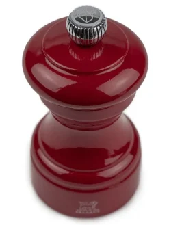 Peugeot Saveurs Bistro Moulin à sel manuel en bois laqué, rouge passion, 10 cm - 4" -><noscript><img width=