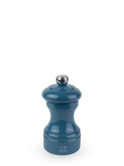 Peugeot Saveurs Bistro Moulin à sel manuel en bois laqué, bleu pacifique, 10 cm - 4" -> Moulins À Sel Et Salières