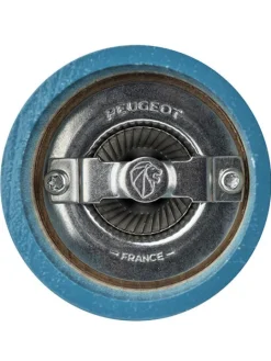 Peugeot Saveurs Bistro Moulin à sel manuel en bois laqué, bleu pacifique, 10 cm - 4" -><noscript><img width=