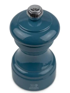 Peugeot Saveurs Bistro Moulin à sel manuel en bois laqué, bleu pacifique, 10 cm - 4" -><noscript><img width=