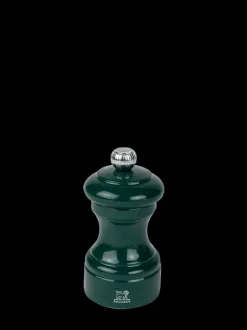 Peugeot Saveurs Bistro Moulin à sel manuel en bois laqué, vert forêt, 10 cm - 4in. -> Moulins À Sel Et Salières