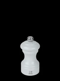 Peugeot Saveurs Bistro Moulin à sel manuel en bois laqué, gris perle, 10 cm - 4in. -> Envie De Couleurs|Moulins À Sel Et Salières