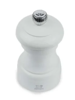 Peugeot Saveurs Bistro Moulin à sel manuel en bois laqué, gris perle, 10 cm - 4in. -><noscript><img width=
