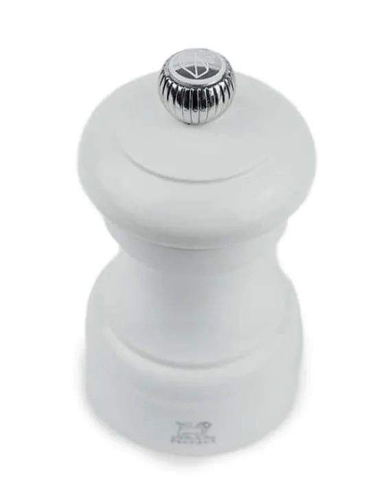 Peugeot Saveurs Bistro Moulin à sel manuel en bois laqué, gris perle, 10 cm - 4in. -> Envie De Couleurs|Moulins À Sel Et Salières