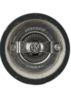 Peugeot Saveurs Bistro Moulin à sel manuel en bois laqué, noir, 10 cm - 4" -> Moulins À Sel Et Salières
