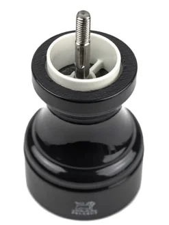 Peugeot Saveurs Bistro Moulin à sel manuel en bois laqué, noir, 10 cm - 4" -><noscript><img width=