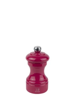 Peugeot Saveurs Bistro Moulin à sel manuel en bois laqué, rose bonbon, 10 cm - 4" -> Envie De Couleurs|Moulins À Sel Et Salières