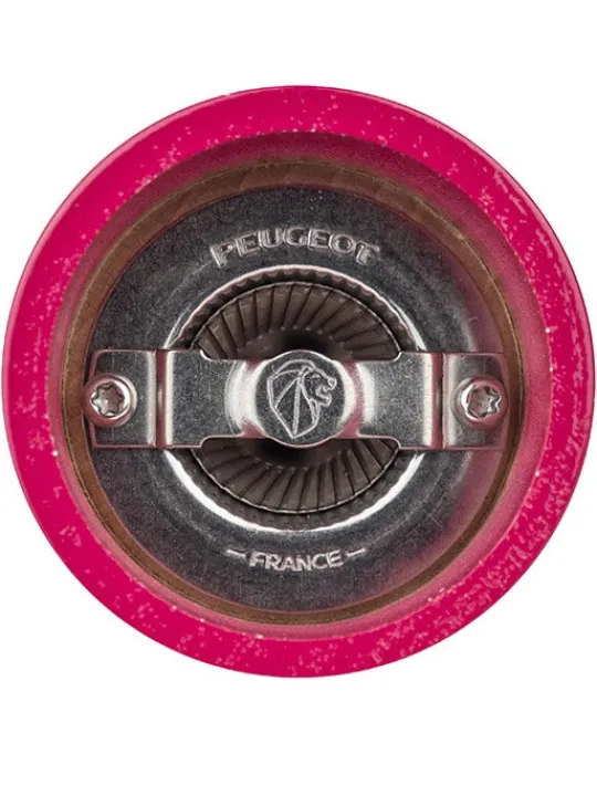 Peugeot Saveurs Bistro Moulin à sel manuel en bois laqué, rose bonbon, 10 cm - 4" -> Envie De Couleurs|Moulins À Sel Et Salières