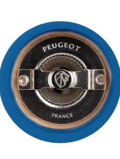 Peugeot Saveurs Bistro Moulin à sel manuel en bois, bleu pétrole, 8 cm - 3" -> Moulins À Sel Et Salières