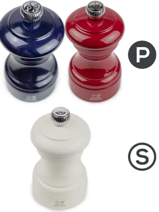 Peugeot Saveurs Bistro trio france Trio 2 moulins poivre et 1 moulin sel, manuels en bois, bleu, blanc et rouge, 10 cm -> Coffrets Cadeaux|Duos Et Combi 2 En 1