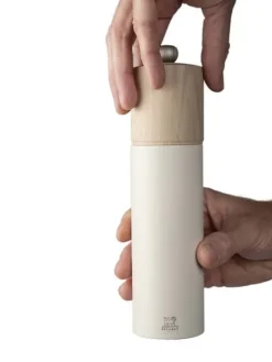 Peugeot Saveurs Boreal Moulin à sel manuel en bois, blanc plume, 21cm - 8" -><noscript><img width=