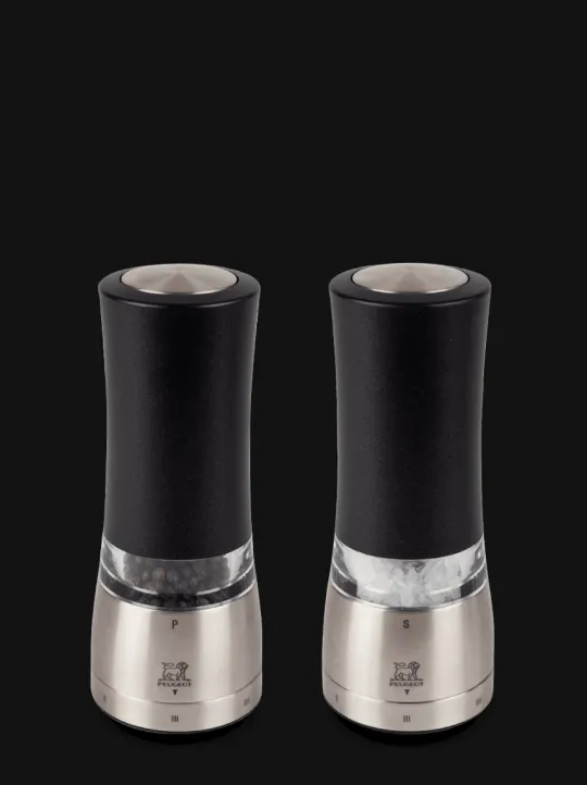 Peugeot Saveurs Daman electrique Duo de moulins à poivre et à sel électriques u'select, noir irisé, 16 cm - 6,25in. -> Coffrets Cadeaux|Envie De Design