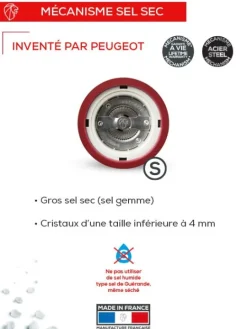 Peugeot Saveurs Daman electrique Moulin à sel électrique u'select, noir irisé, 16 cm - 6,25in. -> Idées Cadeaux -100€|Envie De Design