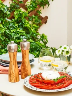 Peugeot Saveurs Fidji moulin à sel manuel en bois d' et inox 15cm -><noscript><img width=