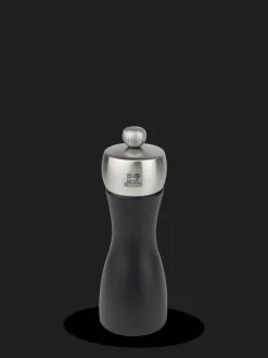 Peugeot Saveurs Fidji Moulin à sel manuel en bois et inox couleur 15 cm -> Moulins À Sel Et Salières