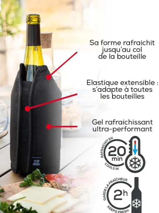 Peugeot Saveurs Frizz Rafraîchisseur extensible vins & champagnes, , 23 cm -> Idées Cadeaux -50€|Accessoires Vin Et Champagne