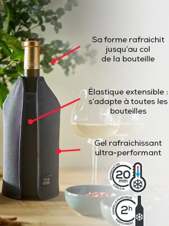 Peugeot Saveurs Frizz Rafraîchisseur extensible vins & champagnes, , 23 cm -> Accessoires Vin Et Champagne|Accessoires Moulins