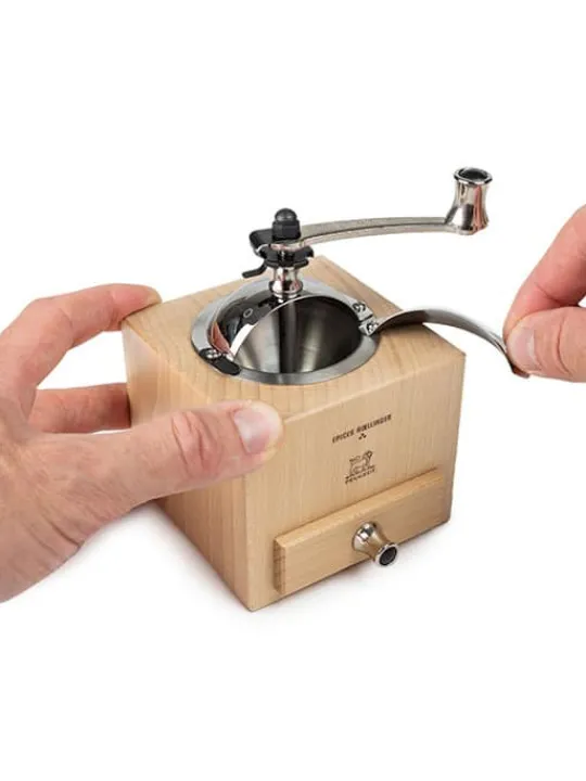 Peugeot Saveurs Le moulin d'olivier roellinger Moulin à poivre manuel en bois avec manivelle, , 13 cm - 5in -> Idées Cadeaux -100€|Envie De Saveurs
