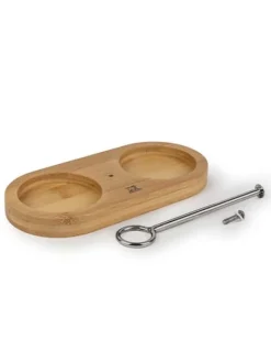 Peugeot Saveurs Linéa Plateau avec poignée pour deux moulins, bambou, -><noscript><img width=