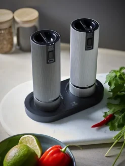 Peugeot Saveurs Linéa Plateau pour deux moulins, bambou, mat -><noscript><img width=